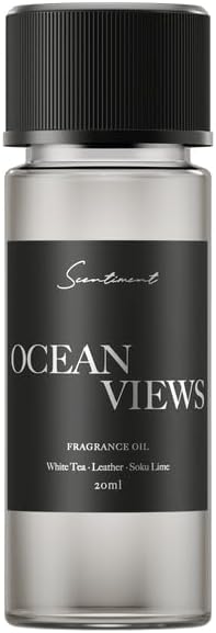Scentiment Diffuser Oil - Ocean Views | Aromatherapy Home Fragrance | Inspired by Confidante® Andaz Miami Beach | Luxurious Scent with Notes of White Tea, Leather, Soku Lime (20 mL)