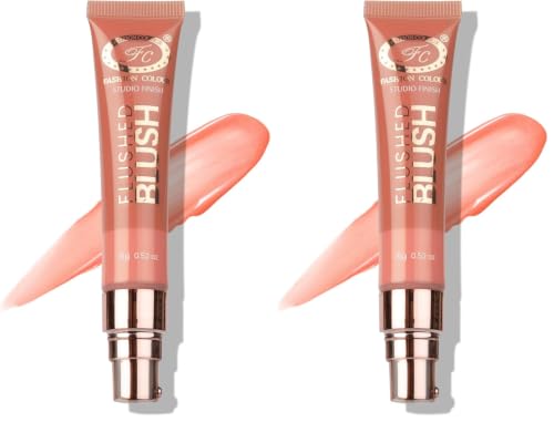 Image of FASHION COLOUR Studio Finish Flushed Blush | Natural Radiant Cheek Colour | Velvet Finish | Creamy Texture | Blends Easily | Available in 6 Shades | Long-Lasting, Smudge Proof | (Peach, 15ml)