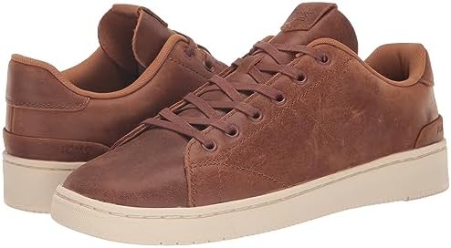 TOMS Men's TRVL LITE 2.0 Low Sneaker, Tan Leather, 9 | Image 6