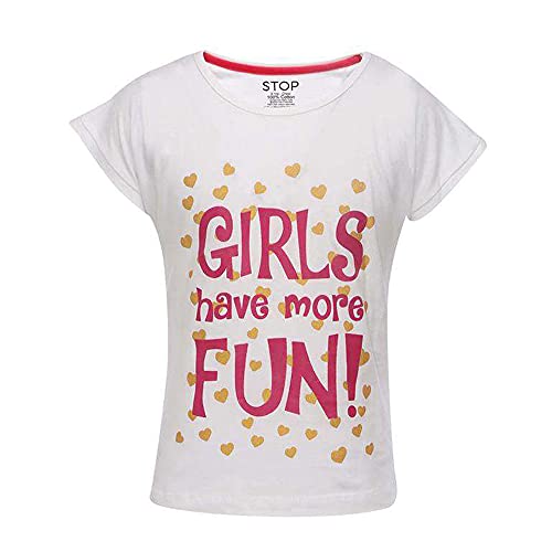 Image of STOP by Shoppers Girls Round Neck Printed Top