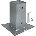 Produktbild Bodenhülsen Aufschraubhülsen für Pfosten 9x9 cm mit 2x Schrauben 10x110 mm