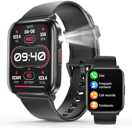 Smartwatch com Tela Sensível ao Toque 1,83", Bluetooth 5.2, Resis...