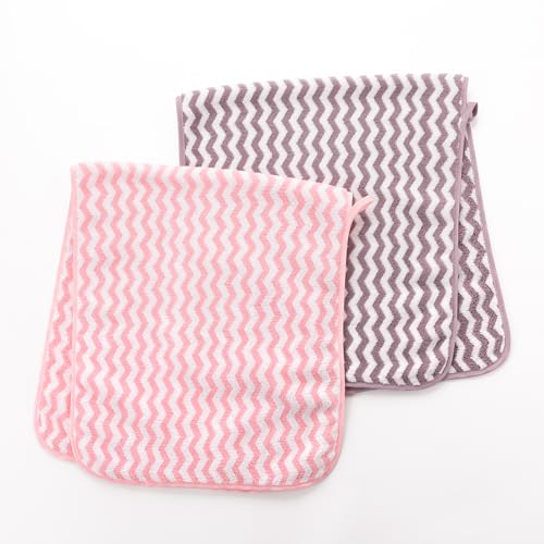 Image of Kuber Industries 2 Piece Hand Towel Set|280 GSM|Gtm & Workout Towels|Super Absorbent & Antibacterial Treatment|Small Size, Travel Friendly (Pink & Purple)