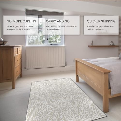 Tapis William Morris facile à nettoyer avec base stable