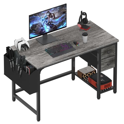 Lufeiya Computer Desk with Fabric Drawers, 40 Inch Gaming Desk