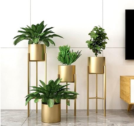 AR Metal Floor Flower Stands Revitalize Your Space with Our Stylish Durable and Versatile Plant Pots | Perfect for Indoor and Outdoor Gardens Homes and Offices Golden Planter Pot Set of 3 (B0DDHDTMD3) Amazon Price History, Amazon Price Tracker