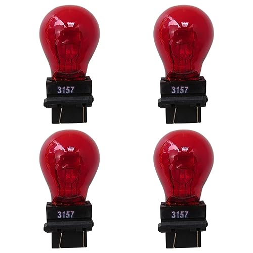 4-Pack Red 3157 Bright Light Bulbs Car Auto Signal Turn Backup S8 Miniature Lamp 3157NALL 3757ALL