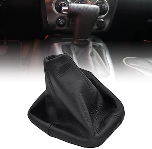Leather Shifter Boot Shift Cover Black Compatible with Hummer H3 Automatic 2005 2006 2007 2008 2009 2010 2011