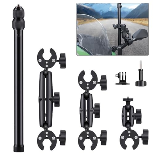 Ysislybin Soporte de Cámara, Soporte para Insta360 x4 Cámara Acción en Motocicleta Kit de Moto para insta360 x4,X3,X2 Soporte de Moto Rotación de 360 Grados Soporte Clamp para Cámara