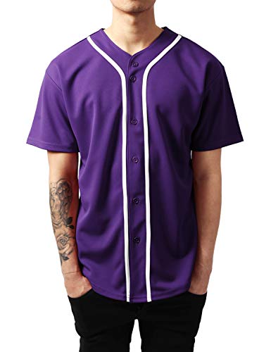 Ma Croix Mens Premium Baseball Jersey Active Button Shirt Team Uniform