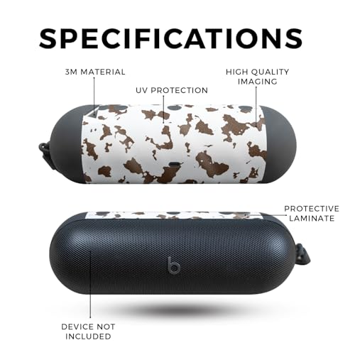 Image of Glossy Glitter Speaker Skin Compatible with Beats Pill (2024) - Brown Cow - Premium 3M Vinyl Protective Wrap Decal Cover - Easy to Apply | Crafted in The USA by MightySkins