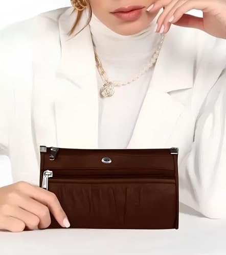Image of Trendy PU Multi Zip Pocket Daily Use Purse for Women Wallet Bag for Girls Clutches Bag for Women Multicolour Small Handbag Multi card slots phone pocket ladies purse