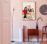TuYines Malowanie według liczb, dla dorosłych, Blackpink Paint by Numbers, zestaw do samodzielnego malowania, obraz olejny, artykuł dla fanów, kolor czarny, różowy, prezent dla fanów (40 x 50 cm)