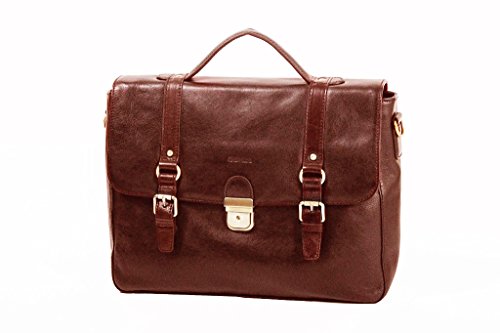 Cartable Katana K 36841 serviette en cuir de vachette gras à 1 soufflet pour dossiers et tablettes