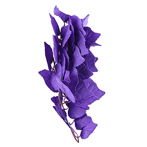 Qukaim Planta artificial de plástico realista para reptiles, decoración de vid colgante de plástico realista con ventosa para reptiles y peceras, 60 cm de largo, verde SKU_T-1034J2