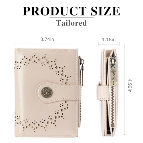 Image of Small Wallet for Women Bifold Credit Card Holder Compact Women Wallet with Zipper Coin Pocket