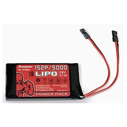 Senderakku LiPo 1S2P/5000 3,8 V TX 21Wh Graupner