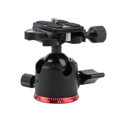 Testa a Sfera per Treppiede a Basso Profilo da 28 Mm con Piastra di Rilascio Rapido Rotazione Panoramica a 360 ° Livello di per la Videocamera del Monopode a per