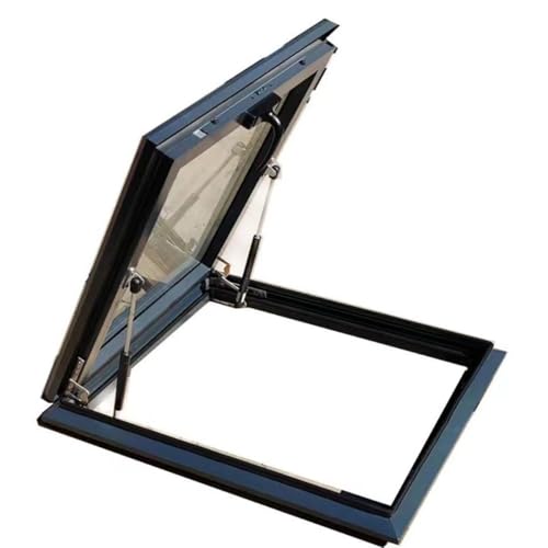 LLYLAFDC Clear Roof Window For Shed, Roof Window And Skylight Basement Multi-angle Roof Viewing Aluminium Windows Customized(58 * 78cm)