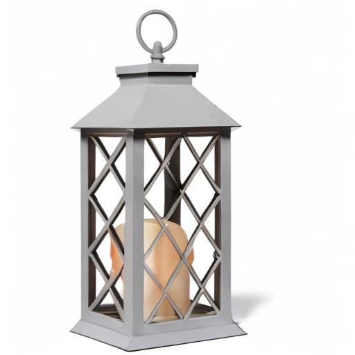 Image of A Cheerful Giver Flickering Flameless Candles with Remote - LED Battery Candles for Indoor /Outdoor Use - Wedding Decorations and Table Decor - 5.5 inch W x 13.5 inch H x 5.5 inch L - Gray