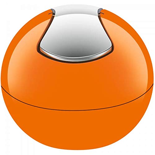 Image of Spread Spain Swiss Design Bowl Mini Plastic Dustbin 1 Liter / 14 cm (Ornage)