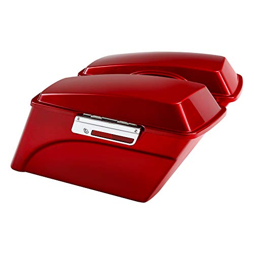 Alforjas rígidas para Harley Softail 1984-2017 color rojo miniatura 2