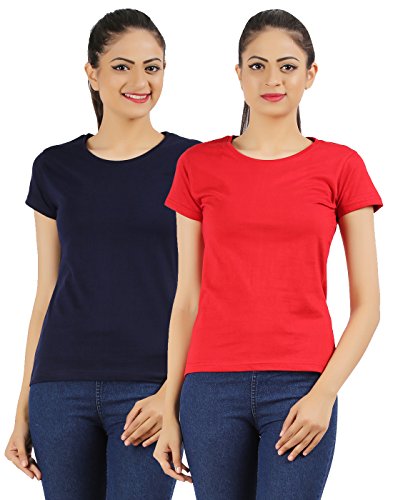 Image of Ap'pulse Women's Combo Regular Fit T Shirt (Pack Of 2)
