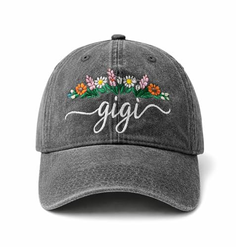 Gigi Hats para mujer, gorra ajustable bordada manga lema mamá