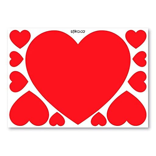 Juego de 11 adhesivos de vinilo autoadhesivos Rojo corazones de San Valentín para paredes, ventanas y pantallas (Grande) | Ya disponible en tu tienda friki favorita! En mundofriki.es!