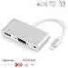 Produktbild InvokerTech Kompatibel mit Phone Pad auf HDMI VGA AV Adapter, HD Digital AV Adapter Kompatibel mit Phone11 Max Pro Xs MAX XR X 8 7 6 Plus Pad Mini Air Pro zu TV Projektor Monitor