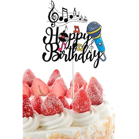 Microphone Happy Birthday Cake Topper by ULVEOL Cover