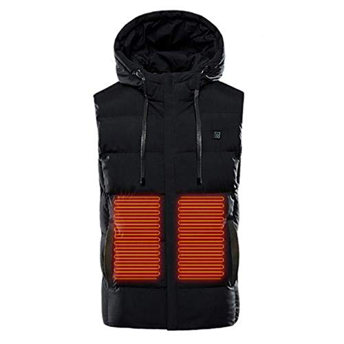 Gilet Chauffant, Chauffe-Corps Thermique Électrique pour Hommes, Gilet Chauffant Léger Et Lavable avec Réglages De Chaleur, Veste Chauffante Chaude pour La Pêche À La Moto, Ski Cover