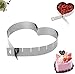 Amini Edelstahl Mousse Kuchen Backen Ring Herz Tortenring verstellbar Herz Kuchen Backform 6 Bis 12 Zoll Dessertform Geburtstag Hochzeit Party Kuchen Gebäck Mousse Kochen Backen Werkzeug (1pcs)