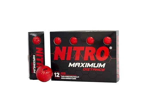 NITRO Maximum Distance Red Golf Balls