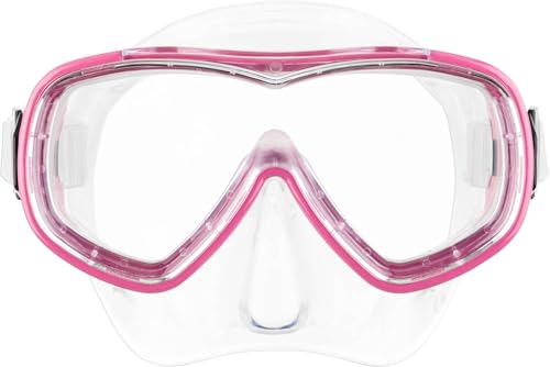 CRESSI Piumetta Kid Mask - Tauchermasken für Jungen, Transparent/Rosa, 3/7 Jahre