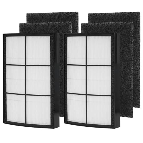 Alvamoyle Breeze Tabletop Filter Replacement, Compatible with PureZone Breeze Tabletop Air Purifier, 2 Pack (PECOMPAP)