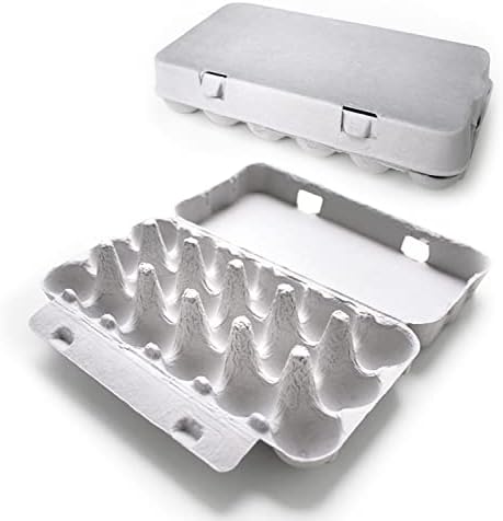 ZOFUN Eierkarton 12er Pappe - 20 Stück Biologisch Abbaubar (Braun)