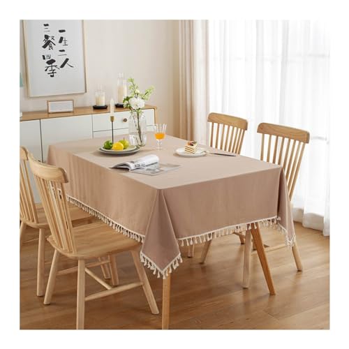 Nappe de table beige jaune pour des repas conviviaux en famille - 2