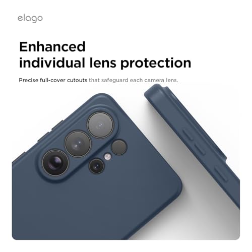 Image of elago Magnetic Silicone Case Compatible with Samsung Galaxy S26 Ultra Case, Compatible with MagSafe Accessories, Protective Cover, Shockproof, Slim, Anti-Scratch Soft Microfiber Lining (Jean Indigo)