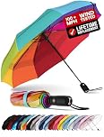 Repel Umbrella Windproof Travel Umbrellas for Rain - Easy Auto Open Close, Durable & Compact Umbrella, Strong Fiberglass Frame, Waterproof Canopy - Backpack, Purse, Portable Umbrella for Travel