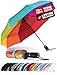 Repel Windproof Travel Umbrella with Teflon Coating (Rainbow)