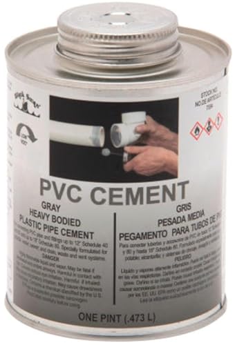 Cemento PVC gris cuerpo pesado 1/4 pinta