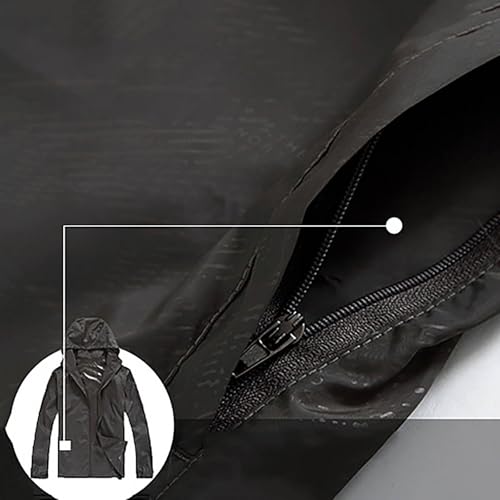 Muscularfit Mens Packable Rain Jacket Lightweight Waterproof Windbreaker Jackets Sun Hoodie Light Raincoats with Storage Bag3