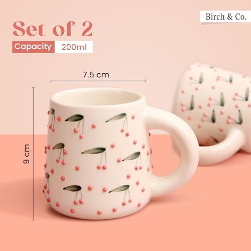 Image of Cups & Mugs - Coffee Mugs Set of 2 - Tea Cup - Ceramic Coffee Cup, Elegant Gift Pack, Microwave and Dishwasher Safe, Stylish Modern Design for Home & Office,PinkPop Mug