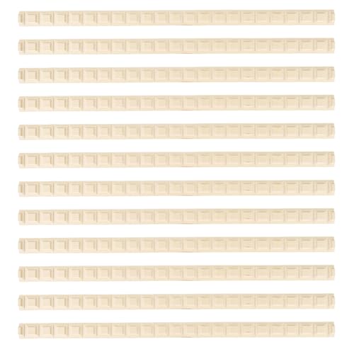 12 Pz Modanature in Legno Grezzo, 40x2x0,5cm Modanature Decorative in Legno 3D per Fai Da Te Specchi Mobili Finestre Porte Pareti Decorazioni per la Casa (Stile Griglia)