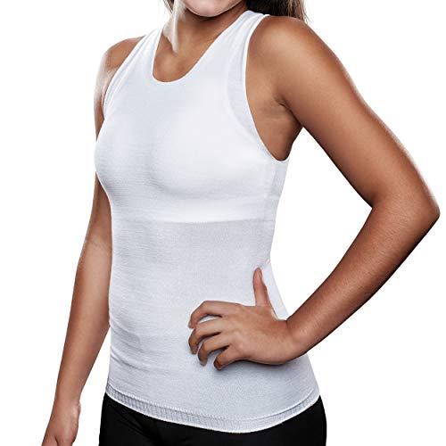 KNIT-RITE Lightweight Torso V-Neck Tank (White,...