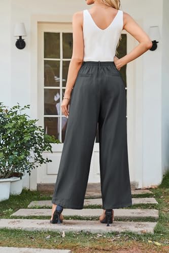 GRACE KARIN Women's Wide Leg Pants Business Casual Straight Long Trousers Palazzo Flowy Pants4