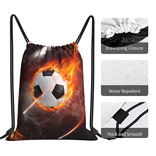 Soccer Drawstring Backpack Water Resistant String Bag Sports Sackpack Gym Sack #TOP3