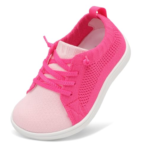 Image of LeIsfIt Toddler Shoes Girls Boys Wide Shoes Kids Zero Drop Minimalist Sneakers Barefoot Slip on Tennis Sneakers