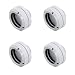 Bitspower G1/4" to Enhance Multi-Link Fitting for 16mm OD Rigid Tubing, Deluxe White, 4-pack